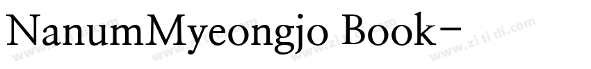 NanumMyeongjo Book字体转换